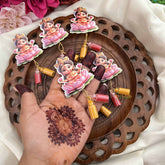 Return Gift Lakshmi Mata Decorative Sticker With Kumkum & Haldi-Set Of 6-RG338